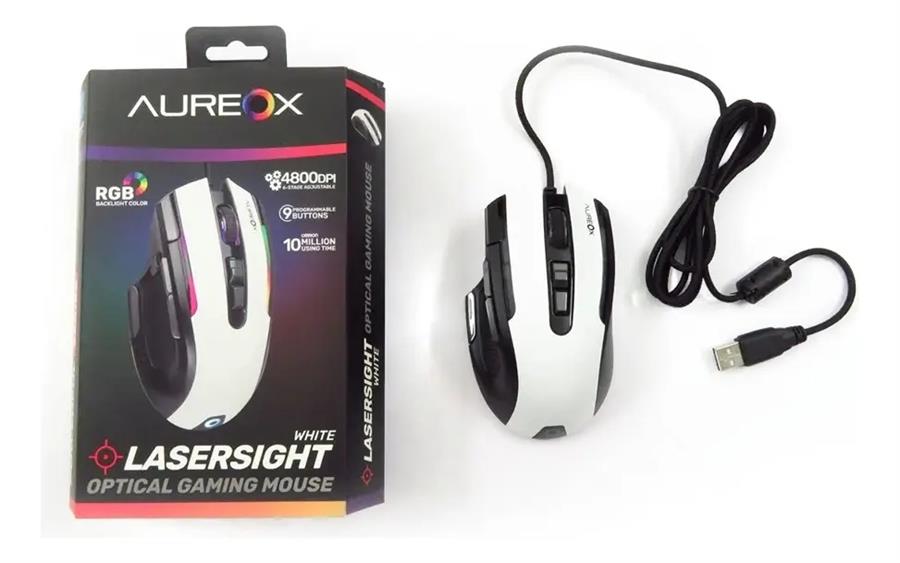 MOUSE AUREOX LASERSIGHT WHITE EDITION GAMING GM400