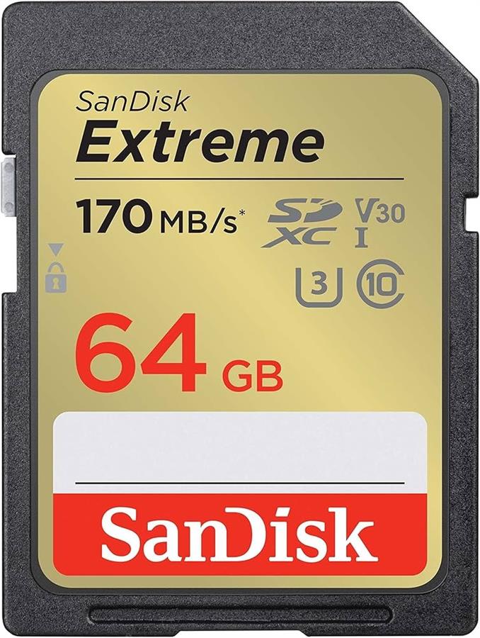 Tarjeta SD Sandisk Extreme 64GB UHS-I 180MB/s 4K
