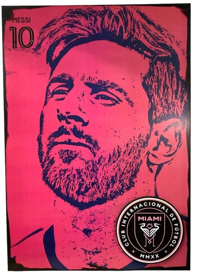 Cuadro Gamer 3D Simple Messi Rostro Futbol Internacional Futbol Mmxx