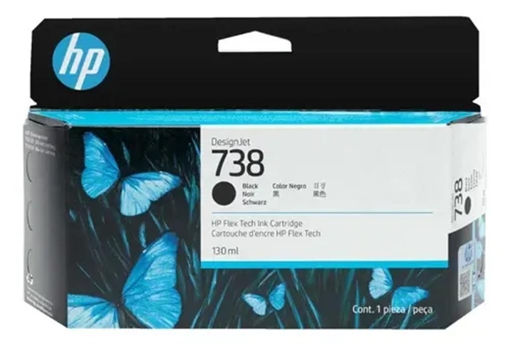 Cartucho de Tinta  Plotter HP 738 Negro 130 ML