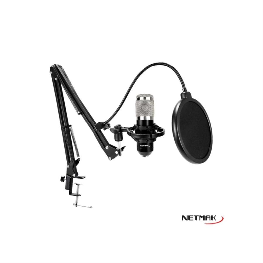 Set Streaming Microfono + Brazo Articulado Netmak (NM-MS790)