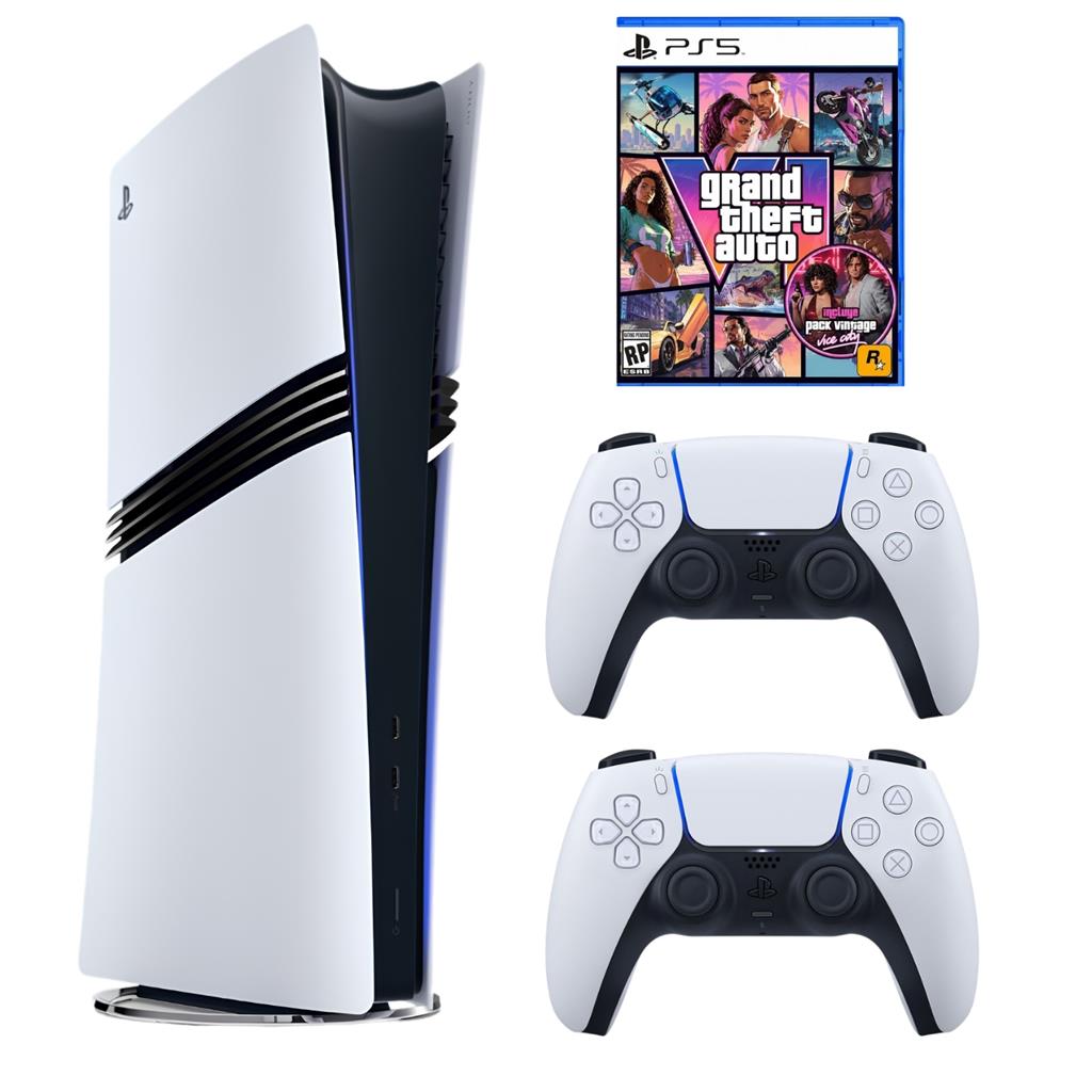 Consola Playstation PS5 Pro 2TB +  Joystick extra (color a elección del cliente) + GTA VI (Grand Theft Auto 6) (CÓDIGO CANJEABLE EN LA CAJA) PS5 (PREVENTA)