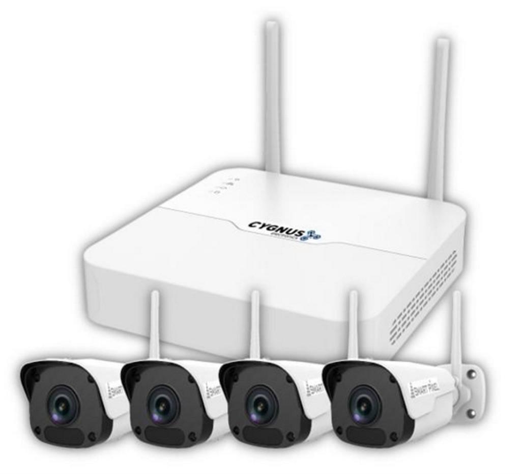 Kit de 4 Cámaras IP 2Mpx Cygnus Electronics
