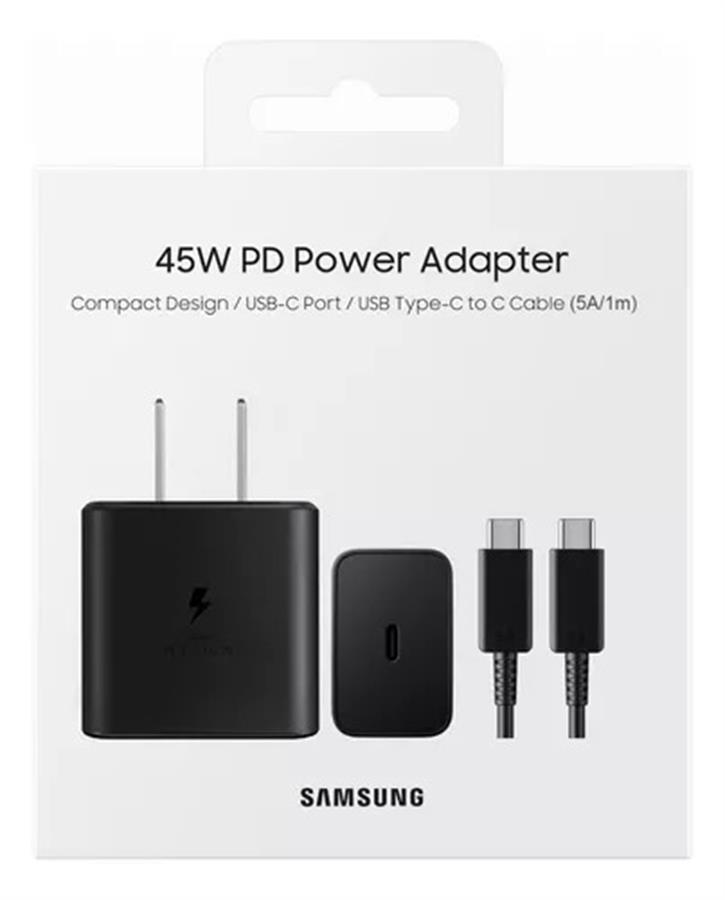 Cargador Samsung Galaxy Original 45W con cable Negro