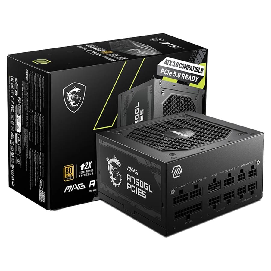 Fuente Msi Mag A750Gl 750W 80 Plus Gold Full Modular PCIE 5.1