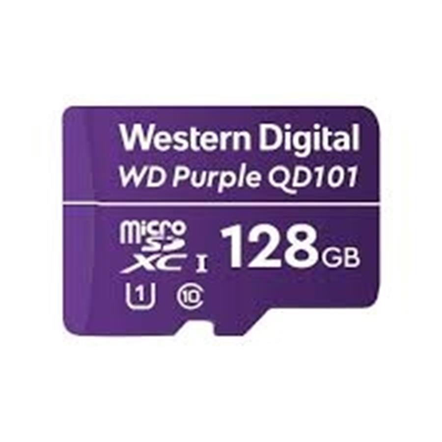 Tarjeta de Memoria WESTERN DIGITAL Purple MicroSDXC 128GB UHS-I U1 V10
