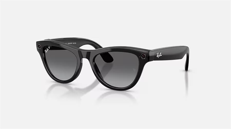 Lentes Rayban Meta SKYLER SHINY BLACK - POLAR GRADIENT GRAPHITE Gen 2 (A PEDIDO)